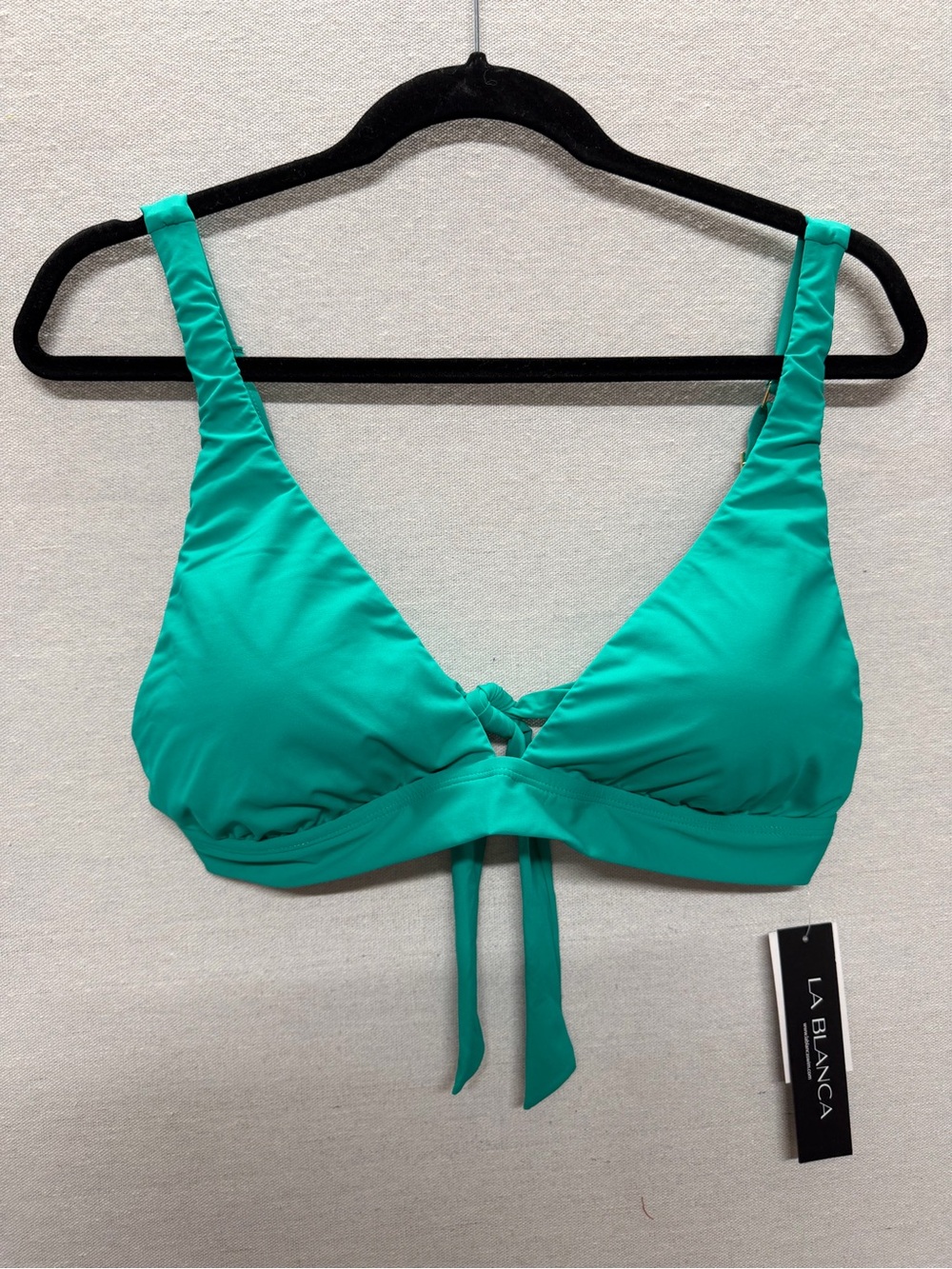 NWT La Blanca Tie-Back Bikini Top - size 12